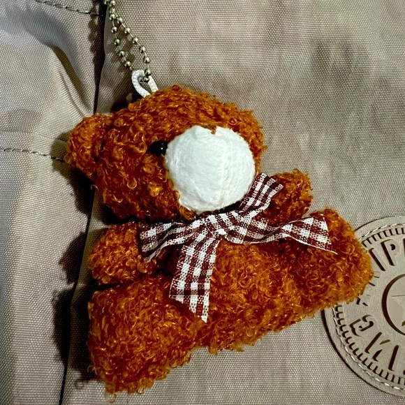 Teddy Bear Plushie Keychain with Bow - Picture 1 of 5